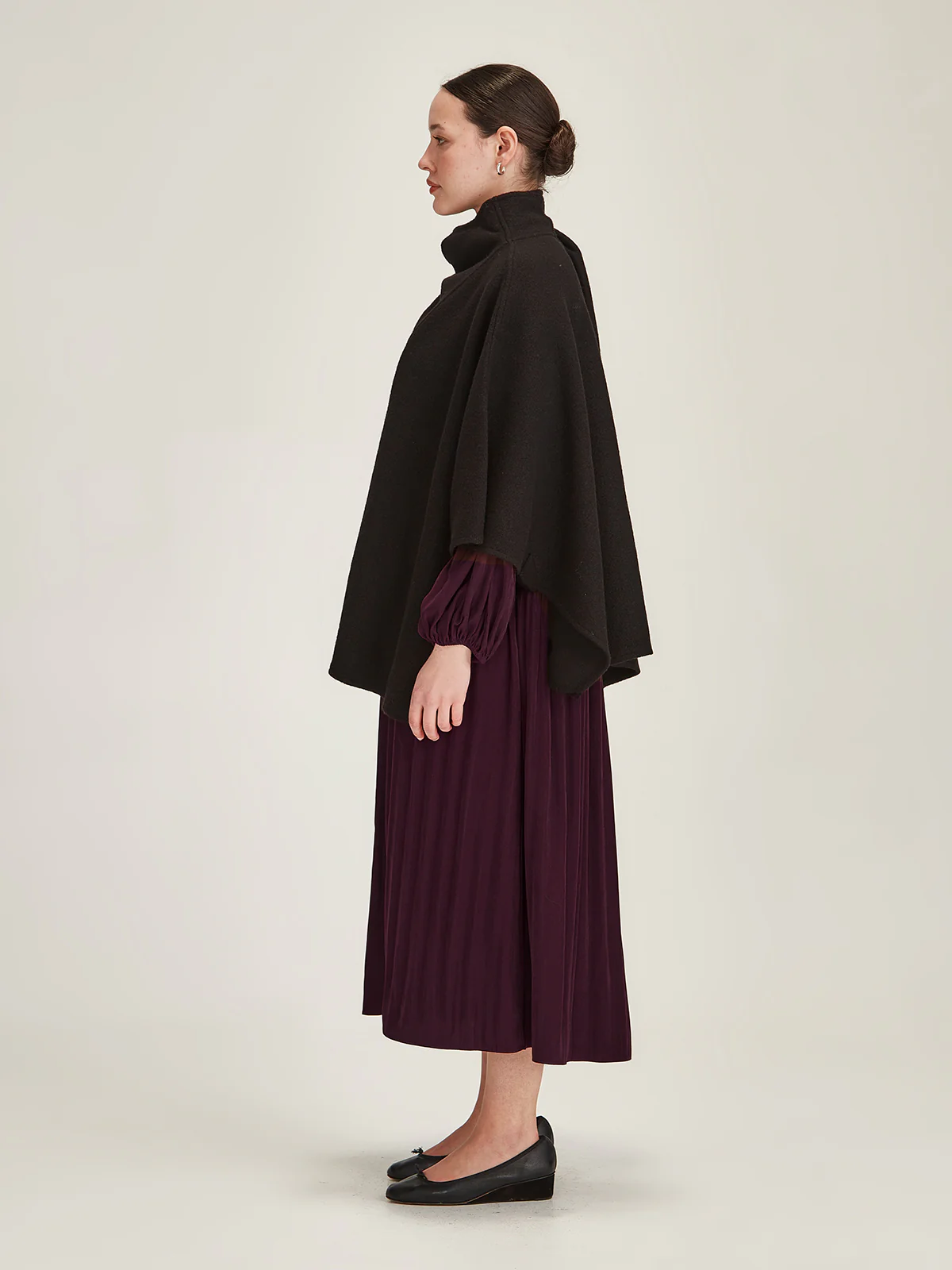 Sills Tilly Wool Cape - Black