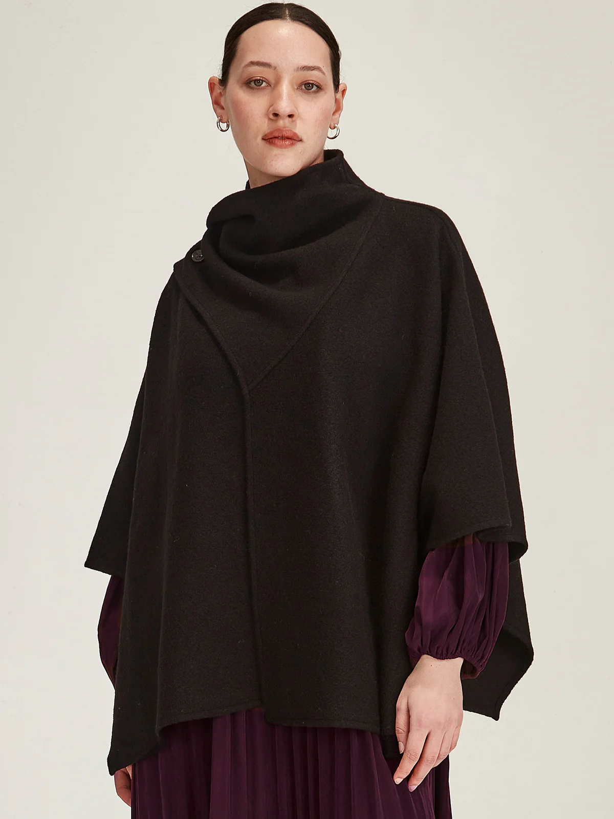Sills Tilly Wool Cape - Black
