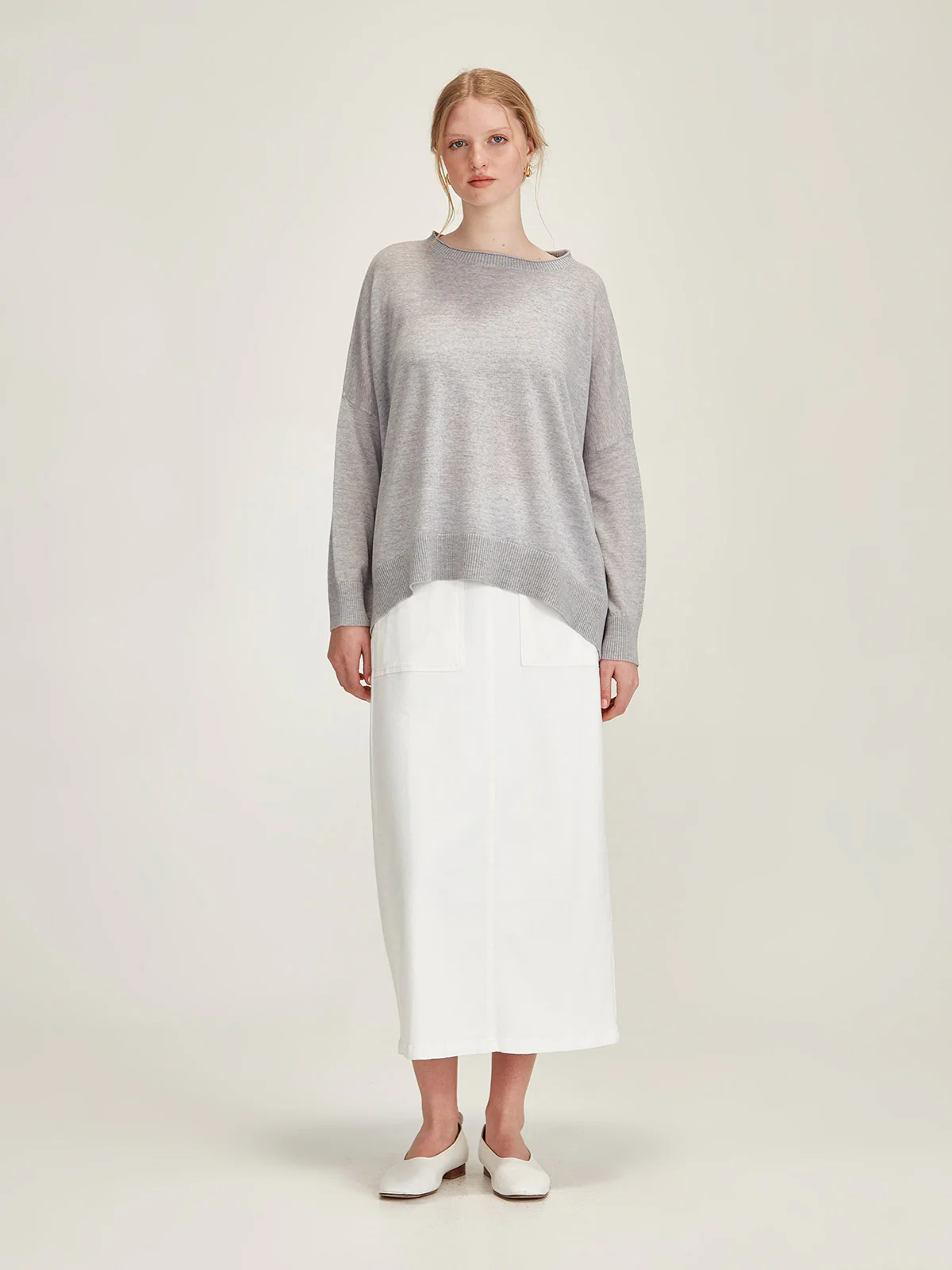 Sills Gemma Merino Weekender - Grey Marle
