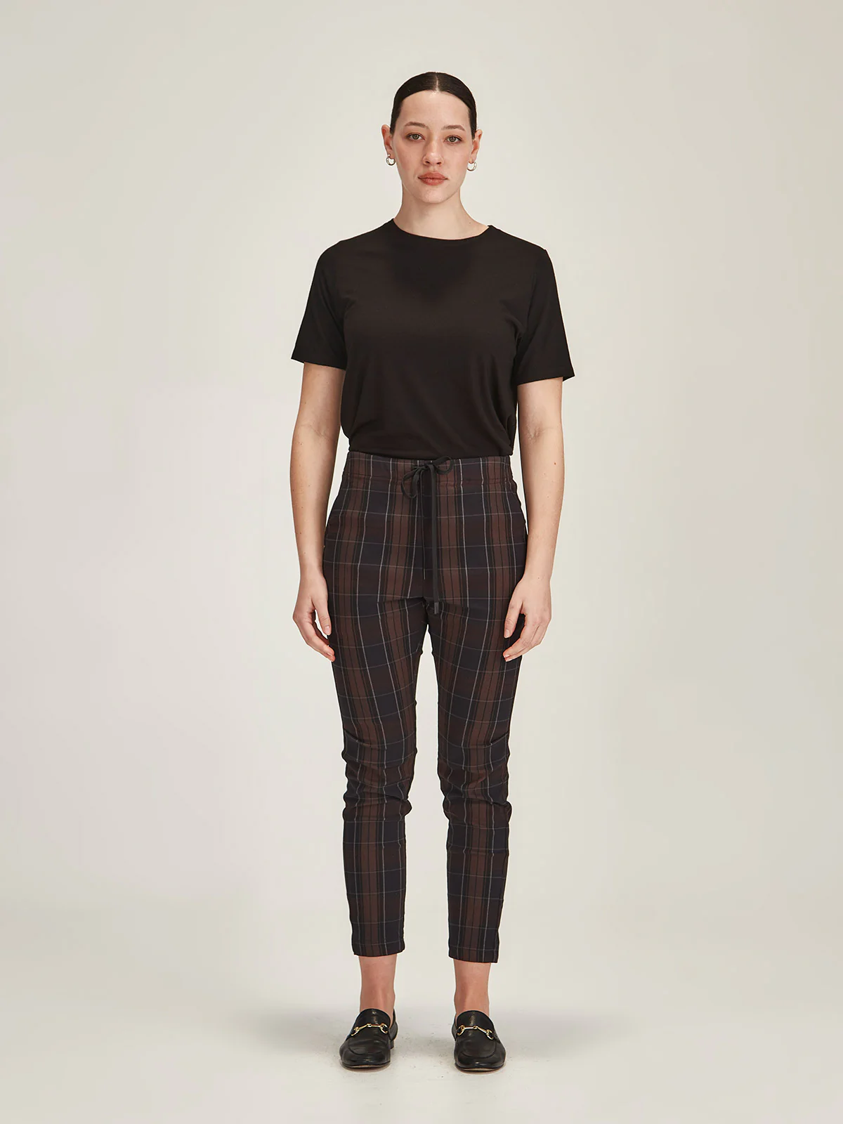 Sills Plaid Emily Jogger - Chocolate Plaid