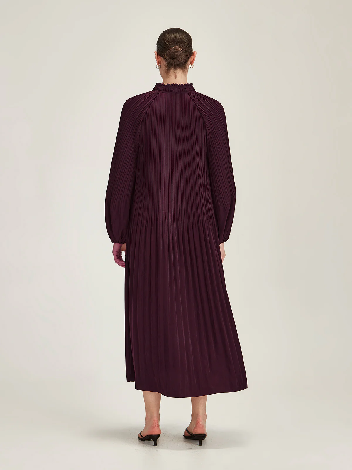Sills Jojo Pleat Dress - Plum
