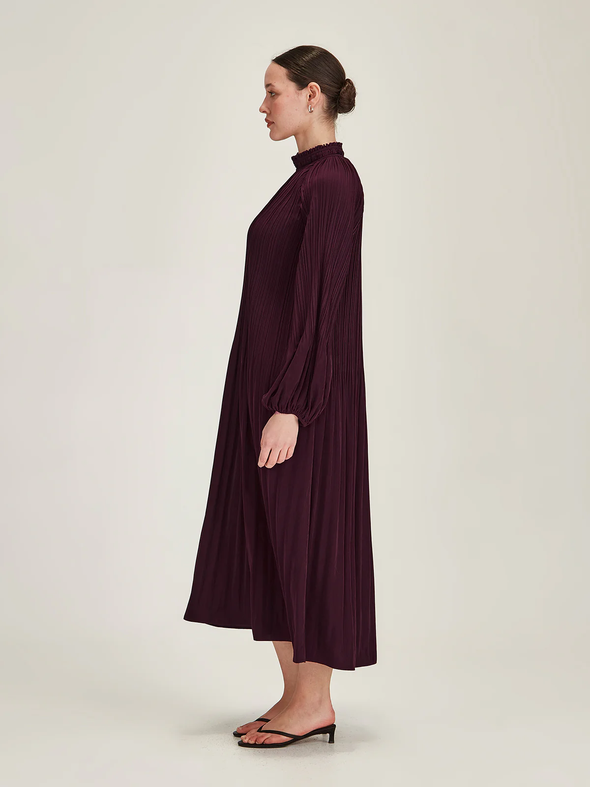 Sills Jojo Pleat Dress - Plum