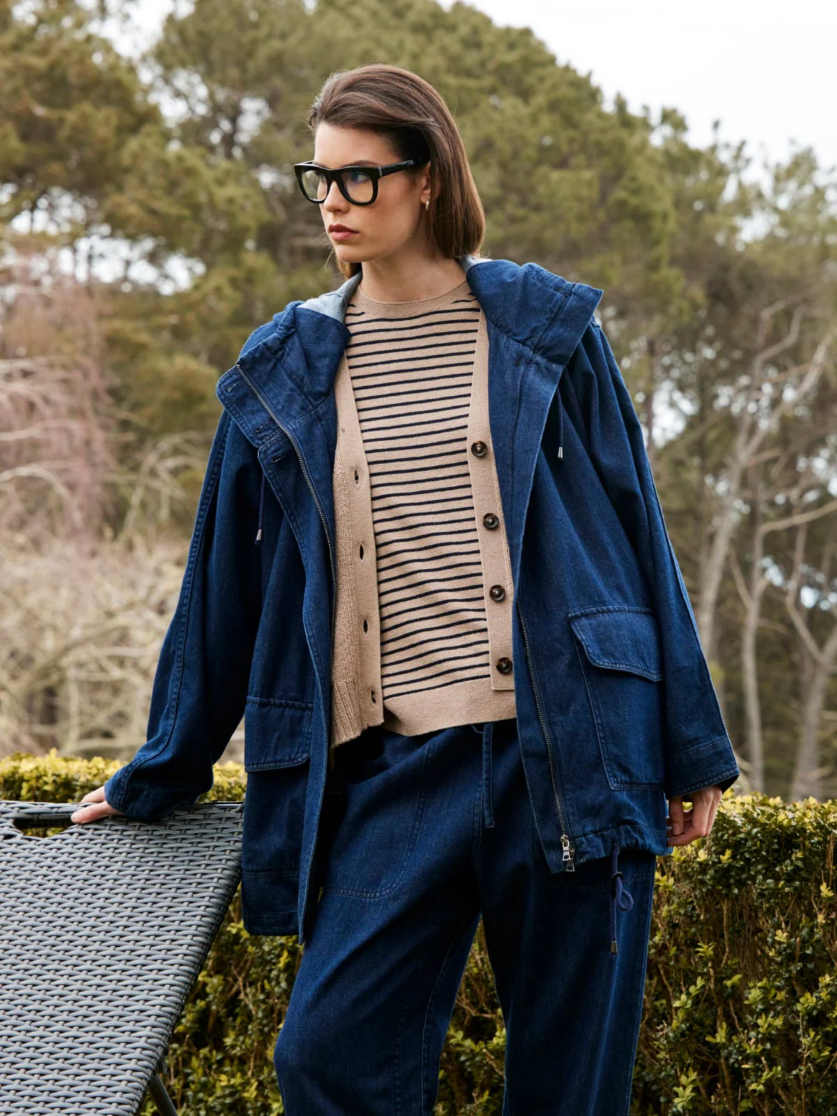 Sills Dover Denim Parka - Dark Wash