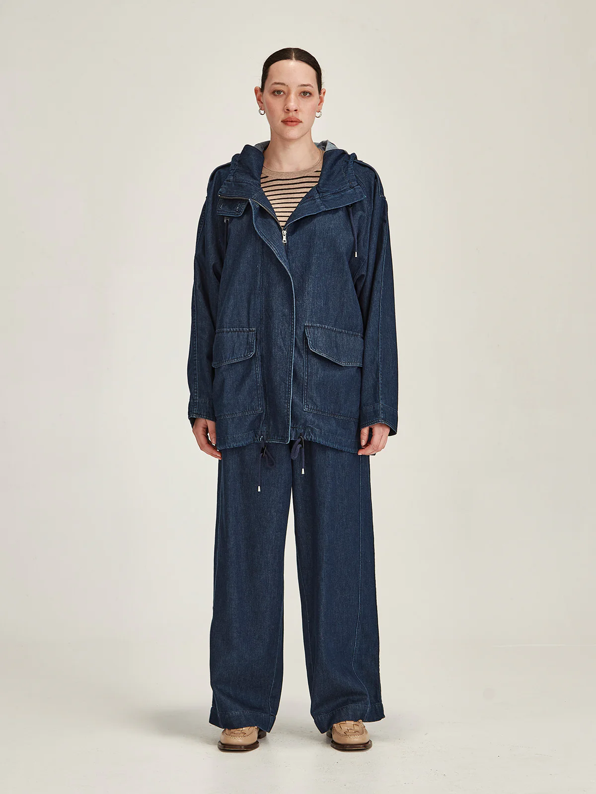 Sills Dover Denim Parka - Dark Wash