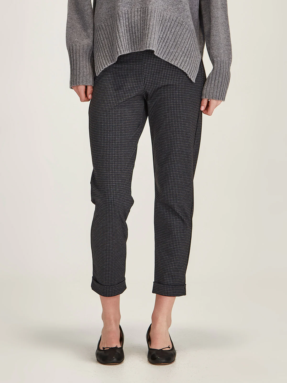 Sills Blue Check Hepburn Pant - Blue Check
