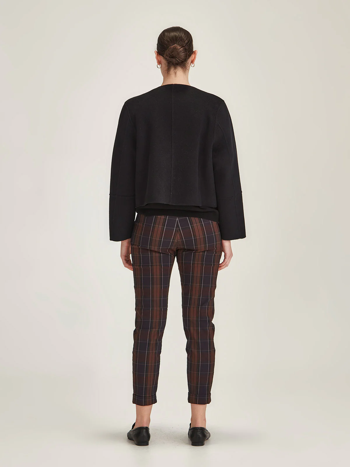 Sills Plaid Hepburn Pant - Chocolate Plaid