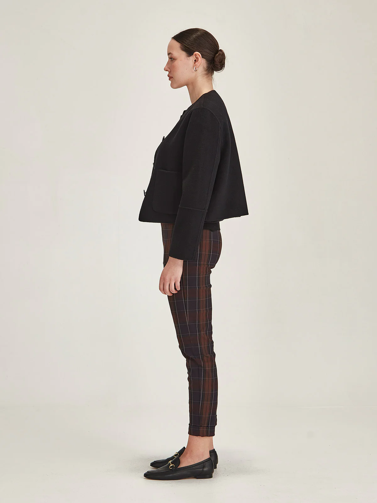 Sills Plaid Hepburn Pant - Chocolate Plaid