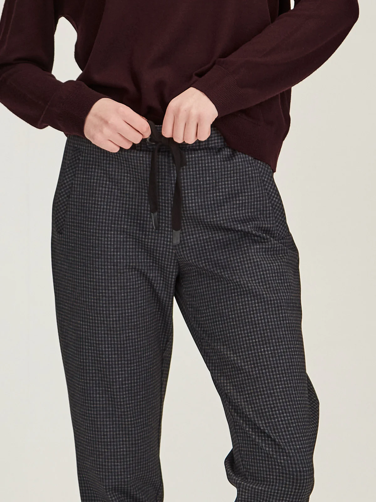 Sills Blue Check Jogger - Blue Check