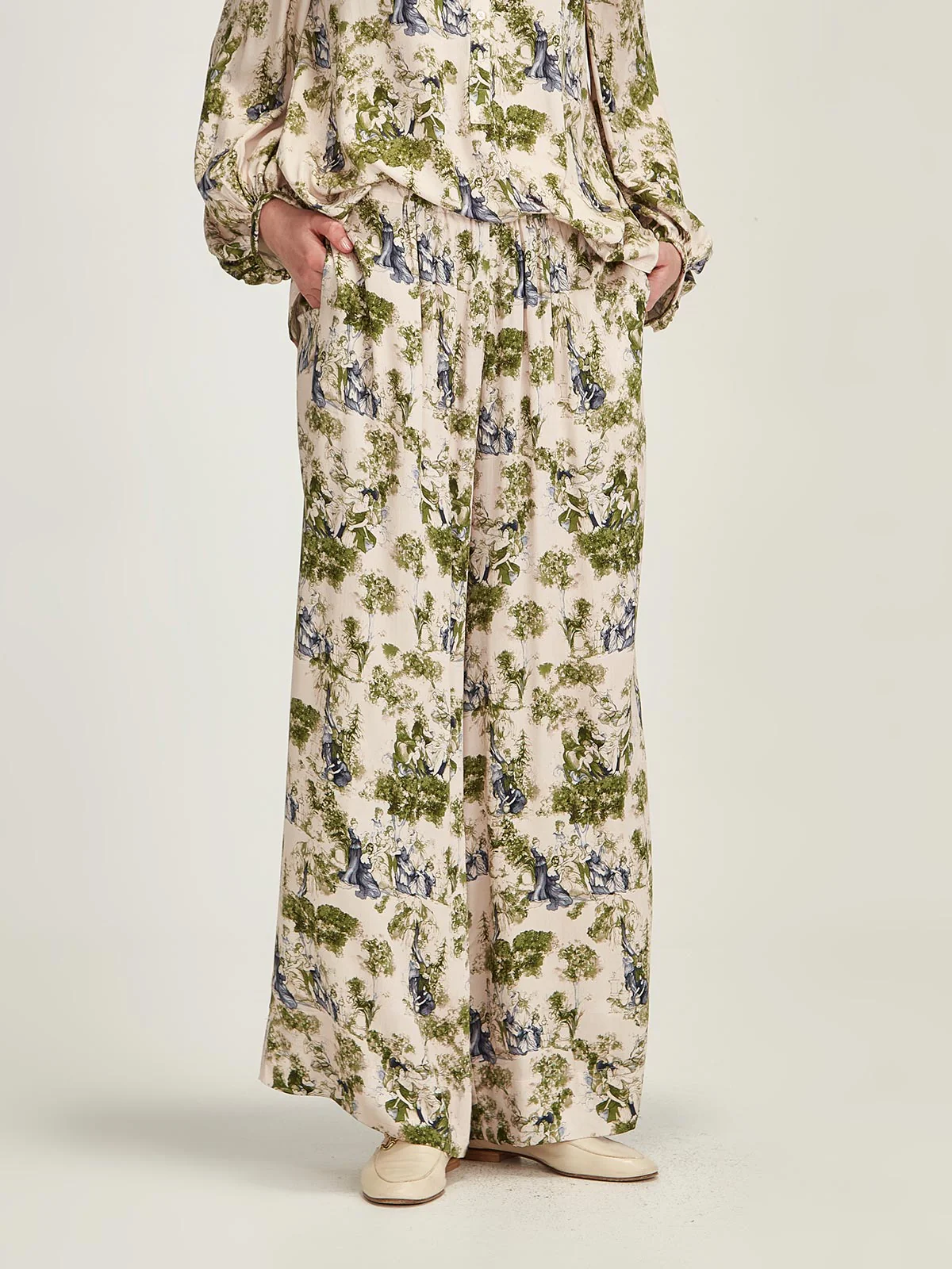 Sills Clara Print Pant - Moss Print