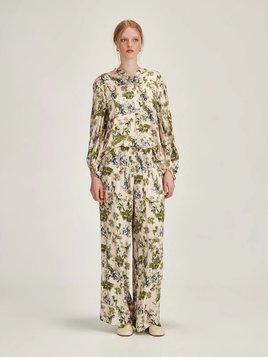 Sills Clara Print Pant - Moss Print