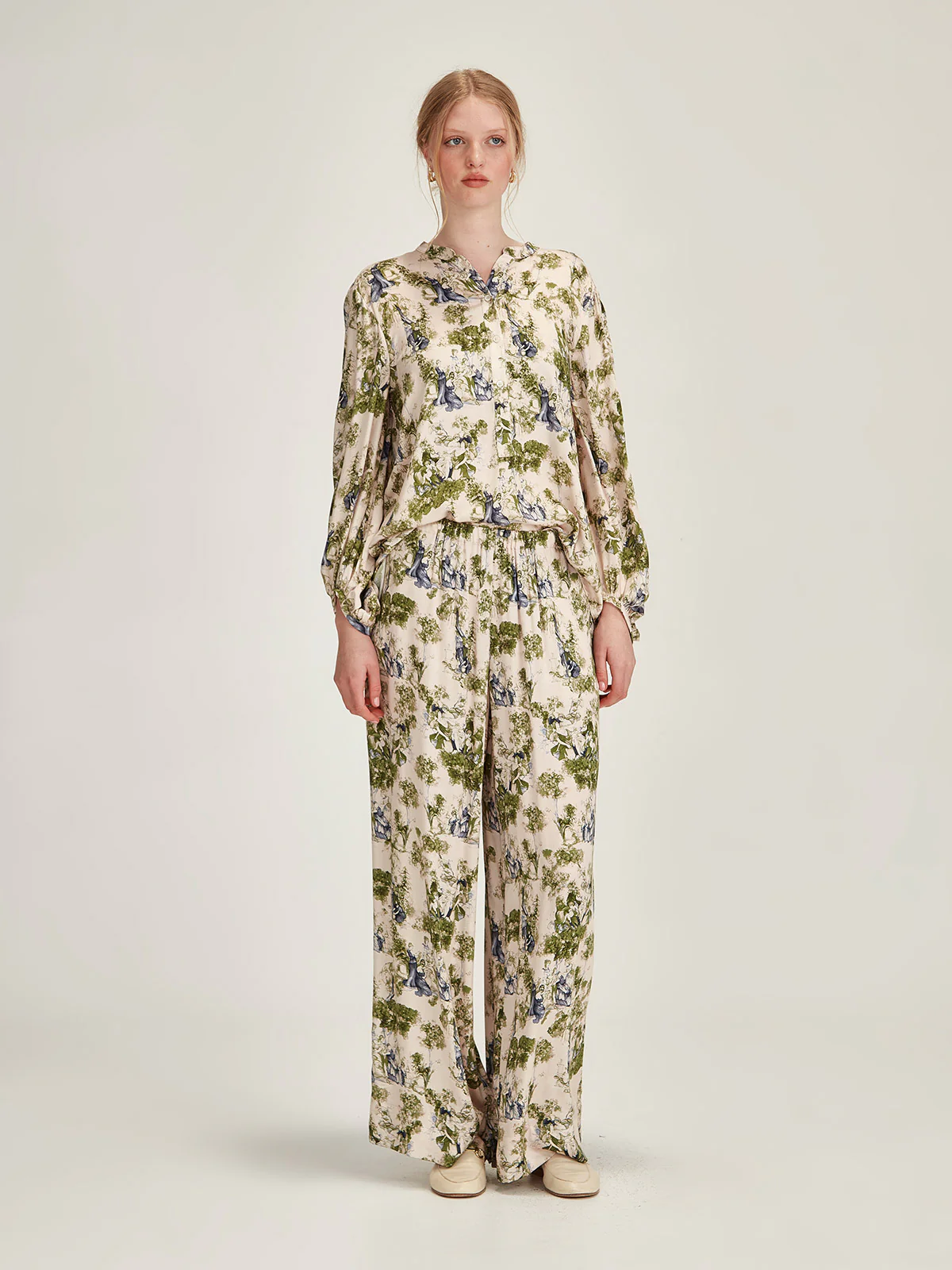 Sills Adora Print Shirt - Moss Print