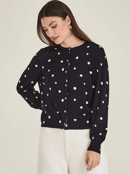 Sills Kaia Spot Cardigan - French Navy/Chalk