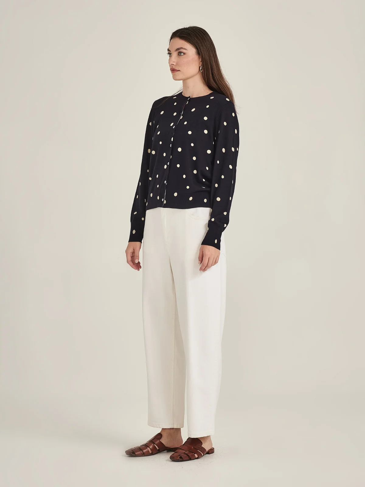 Sills Kaia Spot Cardigan - French Navy/Chalk