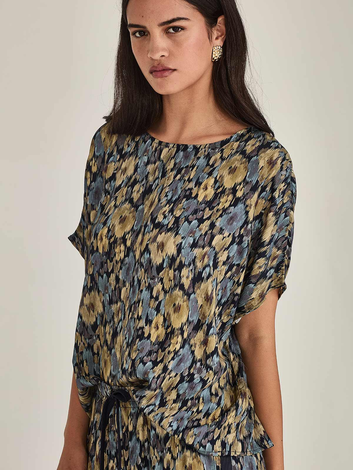 Sills Lucinda Print Top - Chambray Floral