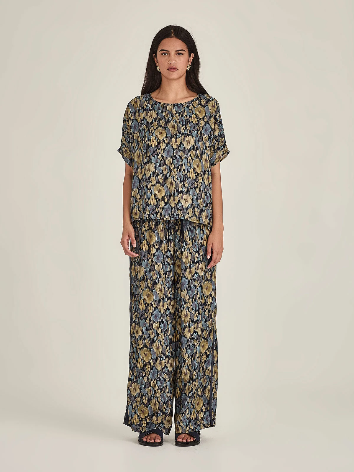 Sills Lucinda Print Top - Chambray Floral