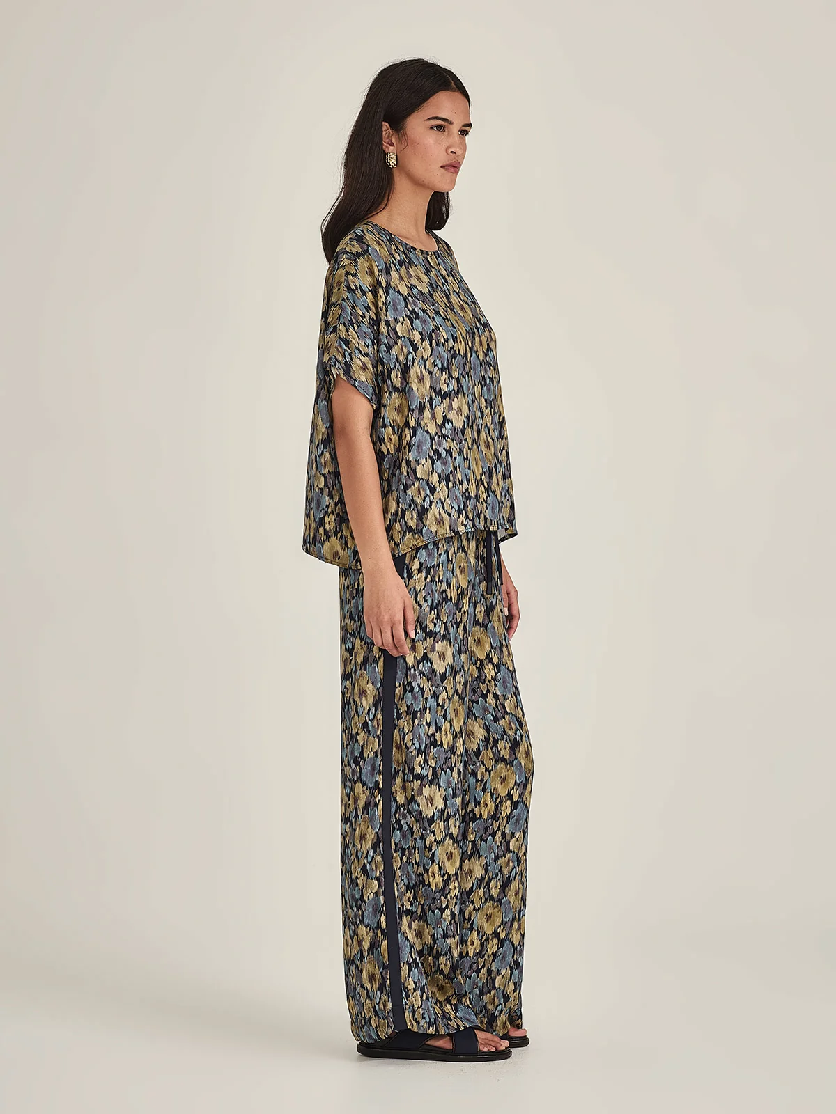 Sills Lucinda Print Top - Chambray Floral