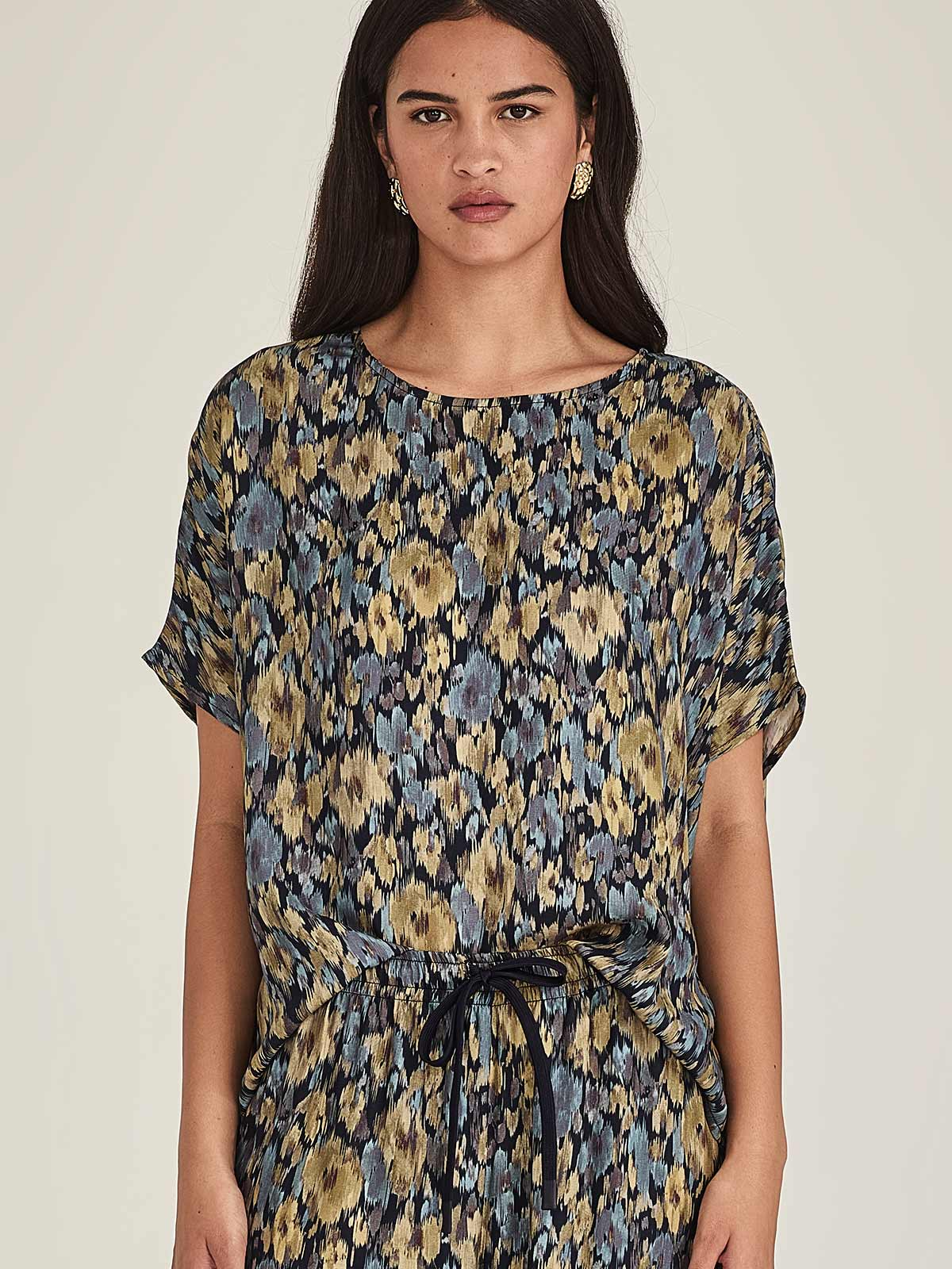 Sills Lucinda Print Top - Chambray Floral