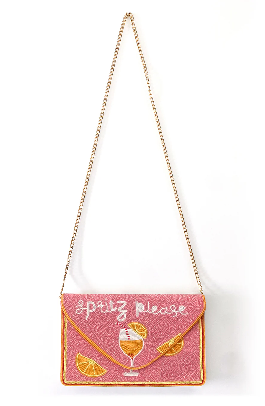 Dark Hampton Spritz Please Beaded Bag