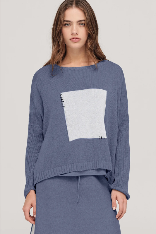 Taylor Squared Lucent Sweater - Midnight/Ivory