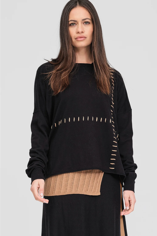 Taylor Stitched Lucent Hoodie - Black/Toffee