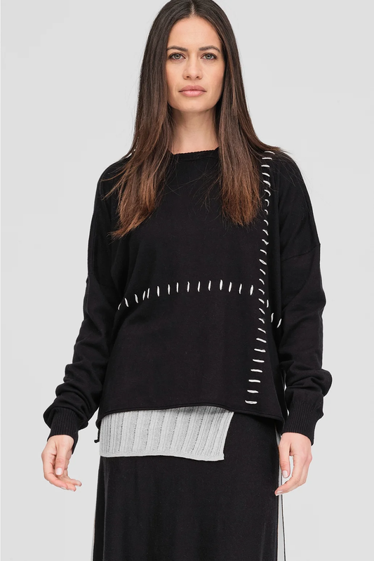 Taylor Stitched Lucent Hoodie - Black/Ivory