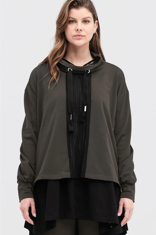 Taylor Strip Brink Sweater - Tarmac/Black
