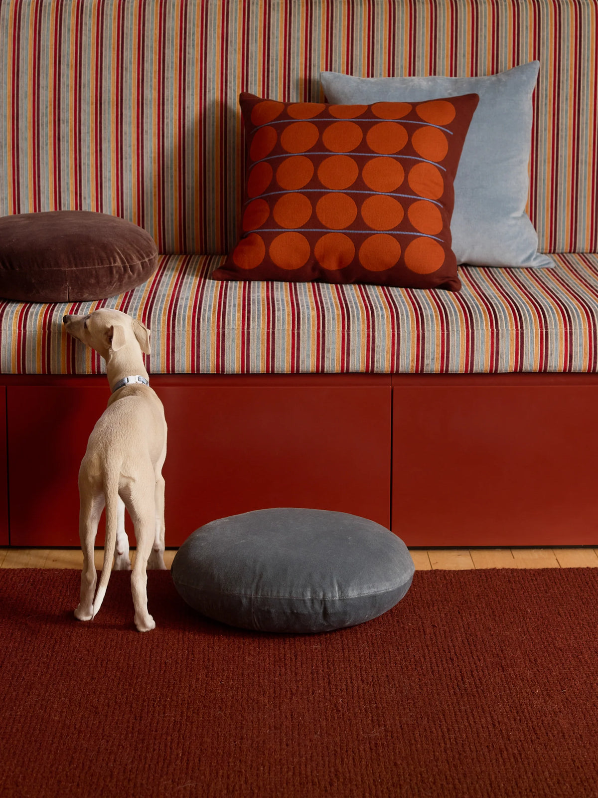 Citta Abacus Cushion Cover - Merlot/Cherry 55x55