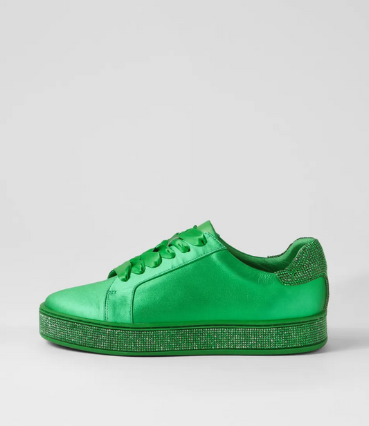 Top End Pluma Sneaker - Emerald Satin Jewels