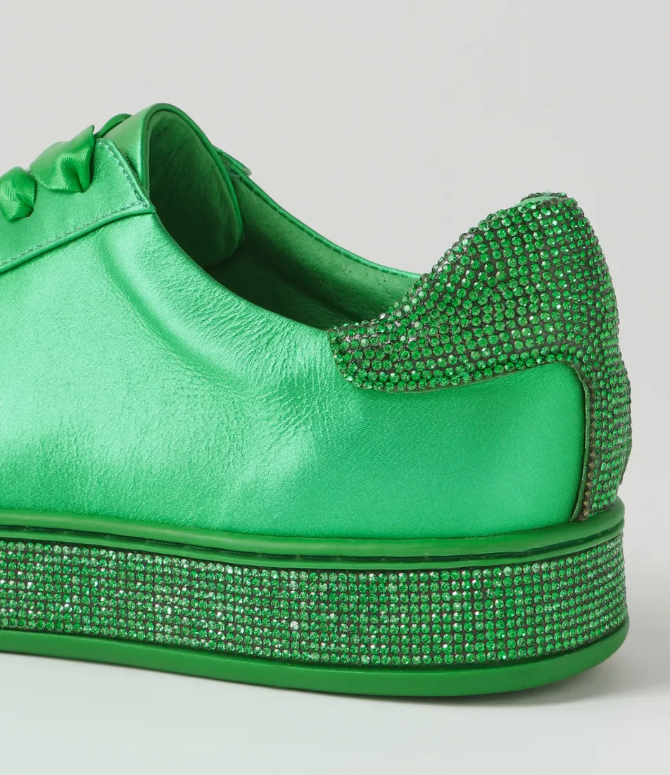 Top End Pluma Sneaker - Emerald Satin Jewels