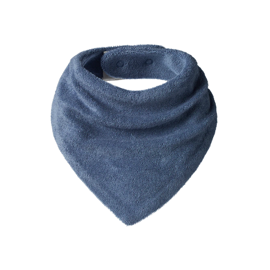 Nature Baby Triangle Bib Terry - Dusky Blue