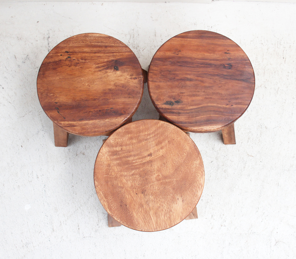 Barron Wooden Stool - Small Round