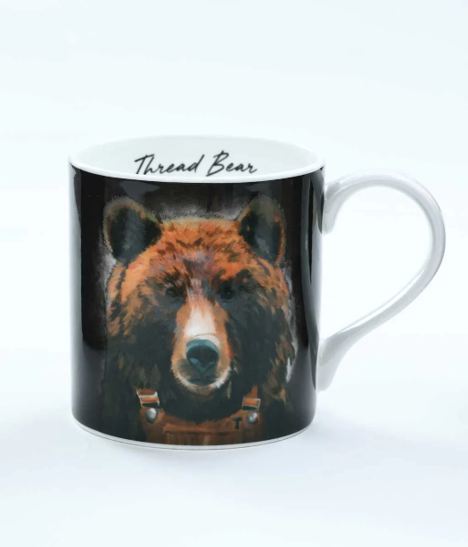 MM Linen Bone China Mug - Thread Bear