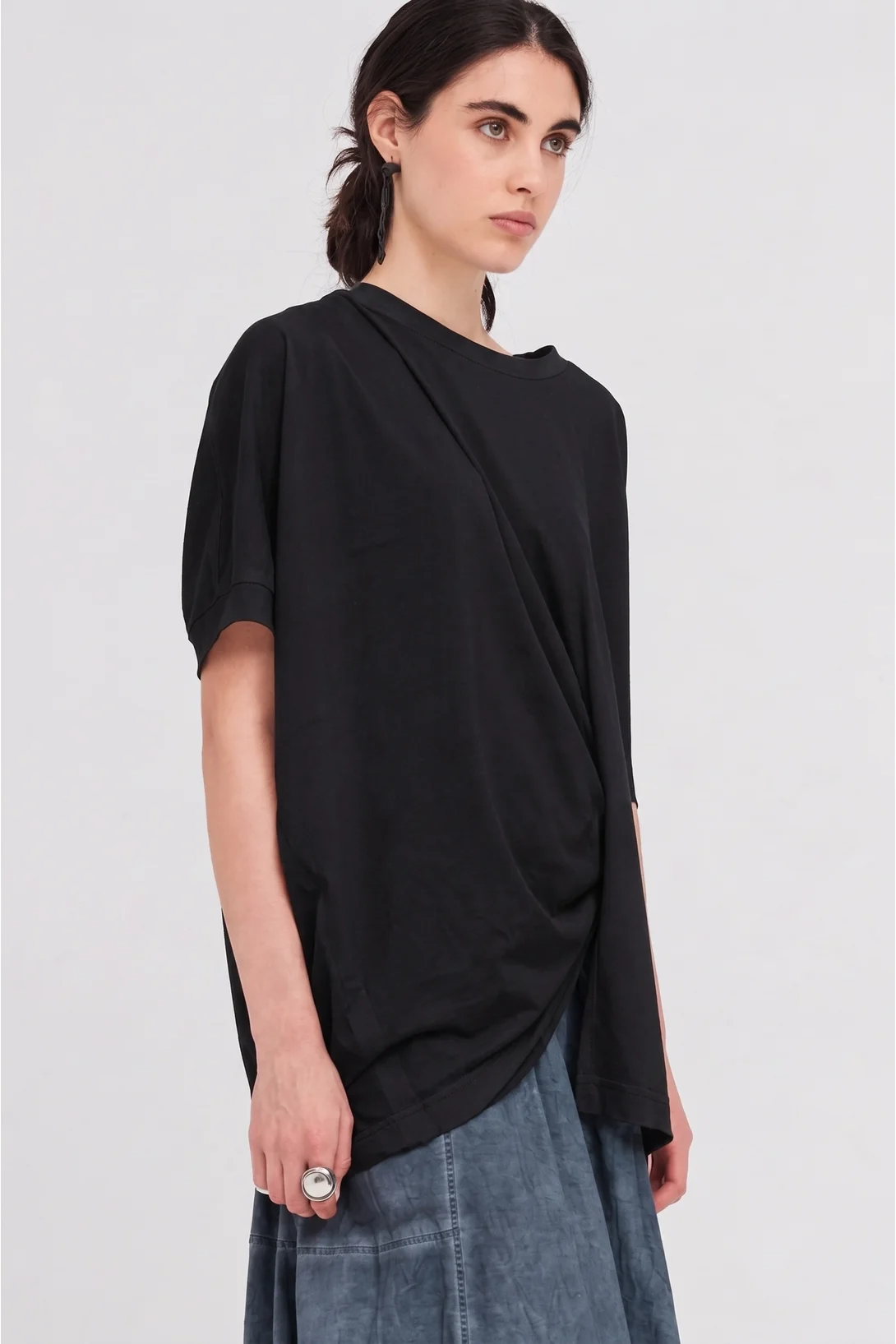 Taylor Tied Faction Tee - Black/Black