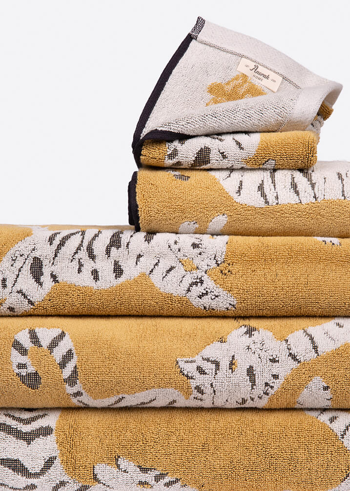 Anorak Organic Cotton Towels - Tigers