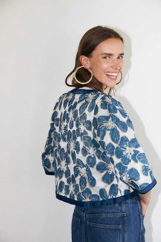 Lollys Laundry Trine Short 3/4 Jacket - Blue
