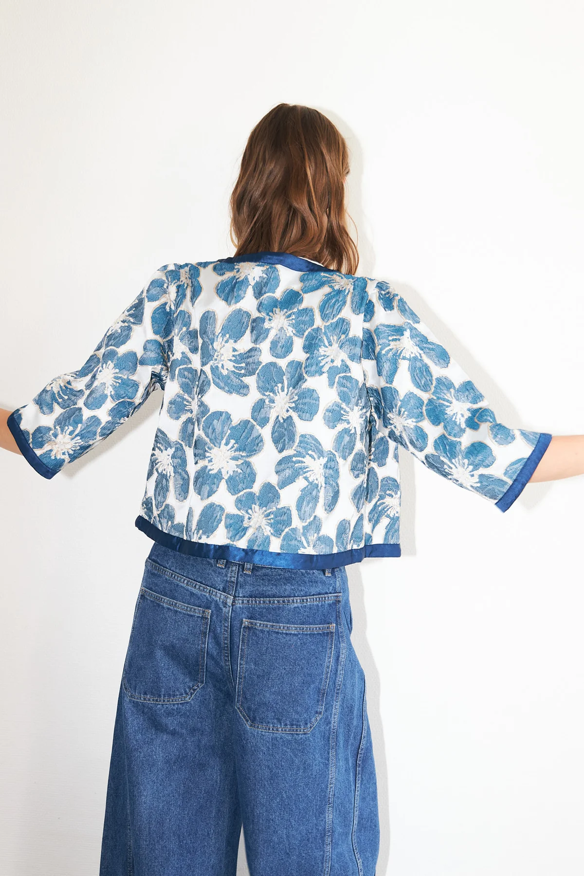 Lollys Laundry Trine Short 3/4 Jacket - Blue