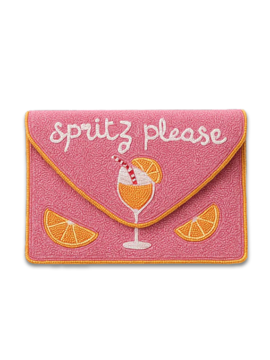 Dark Hampton Spritz Please Beaded Bag