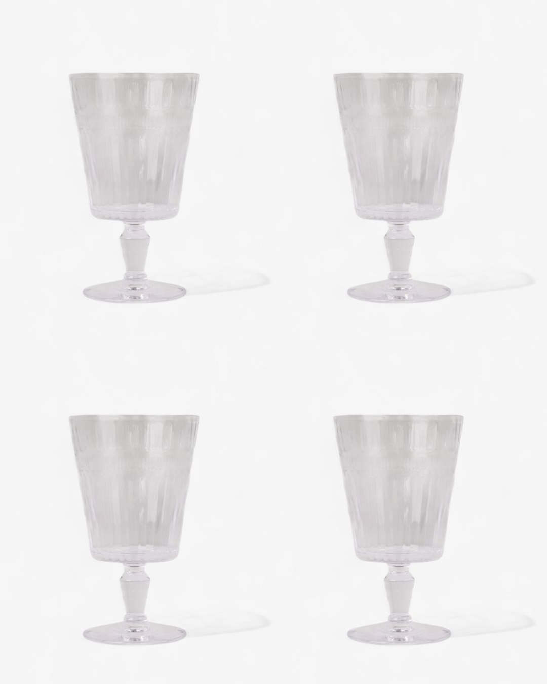 French Country Glow Goblet - Clear Set of 4