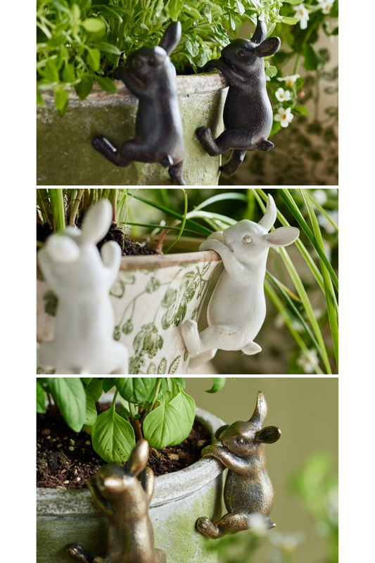 French Country Hanging Bunnies