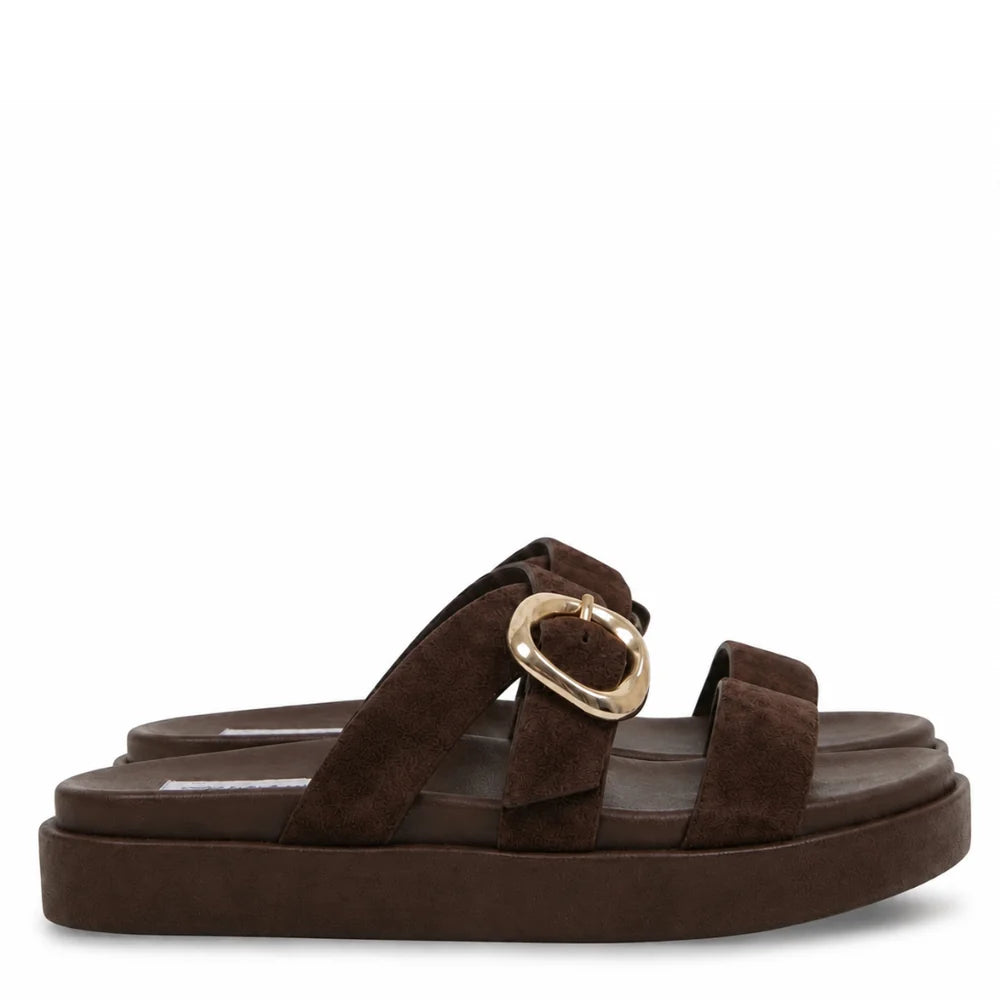 Kathryn Wilson Roda Slide - Espresso Suede/Calf