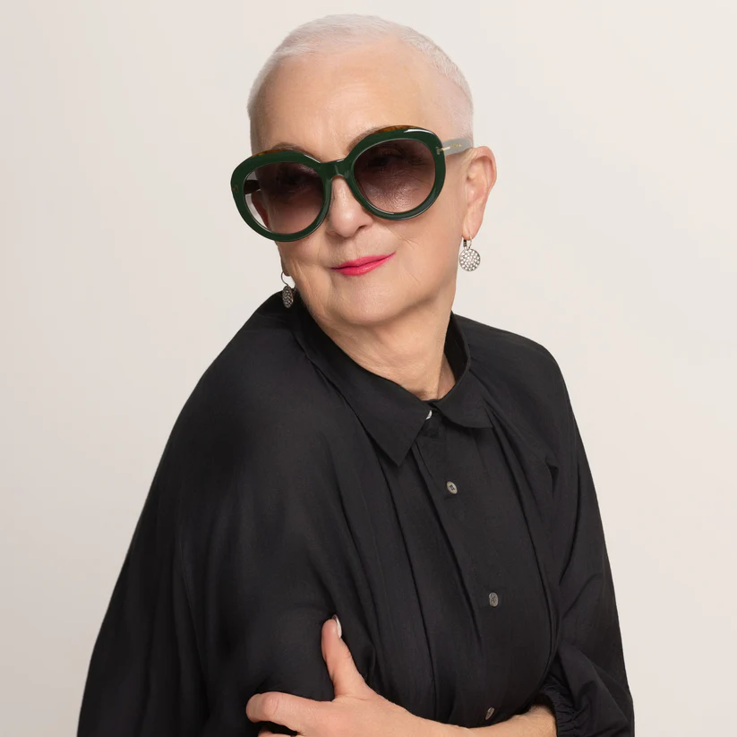 Happy To Sit On Your Face Vanilla Sunglasses - Moss