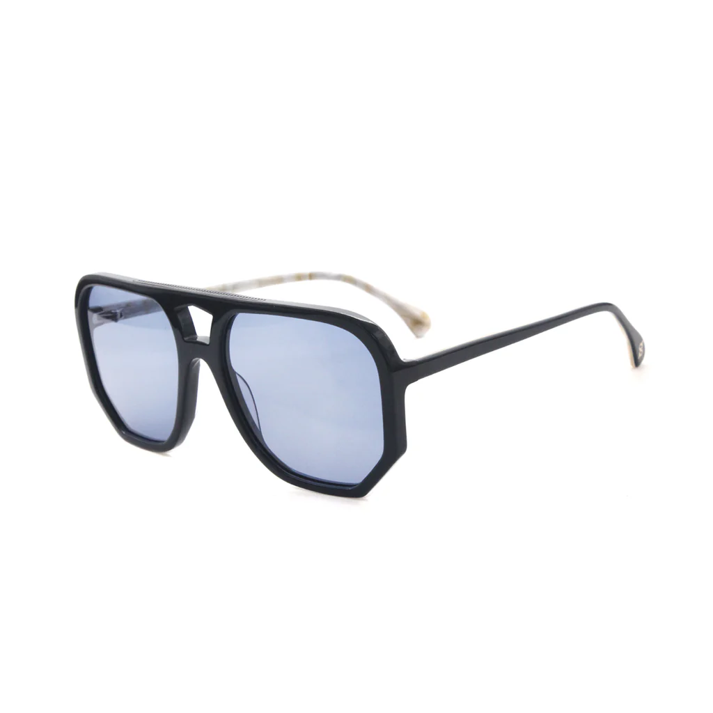 AGE Wager Sunglasses - Black w Blue