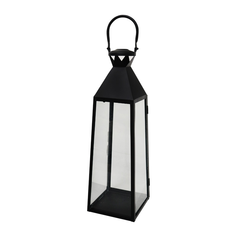 Le Forge Tall Black Lantern - 50cm