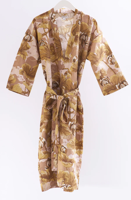 Bianca  Lorenne Housecoat - Waterlily Clay