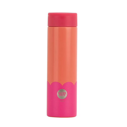 Annabel Trends Double Walled Mini Bottle Wave 300ml - Orange Hot Pink