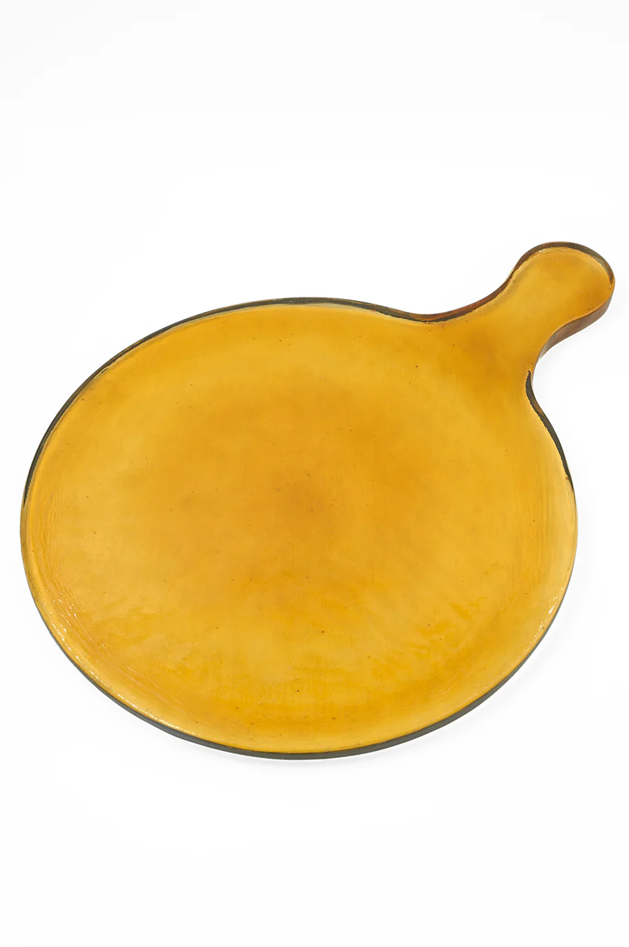 Bianca Lorenne Round Glass Serving Board - Amber