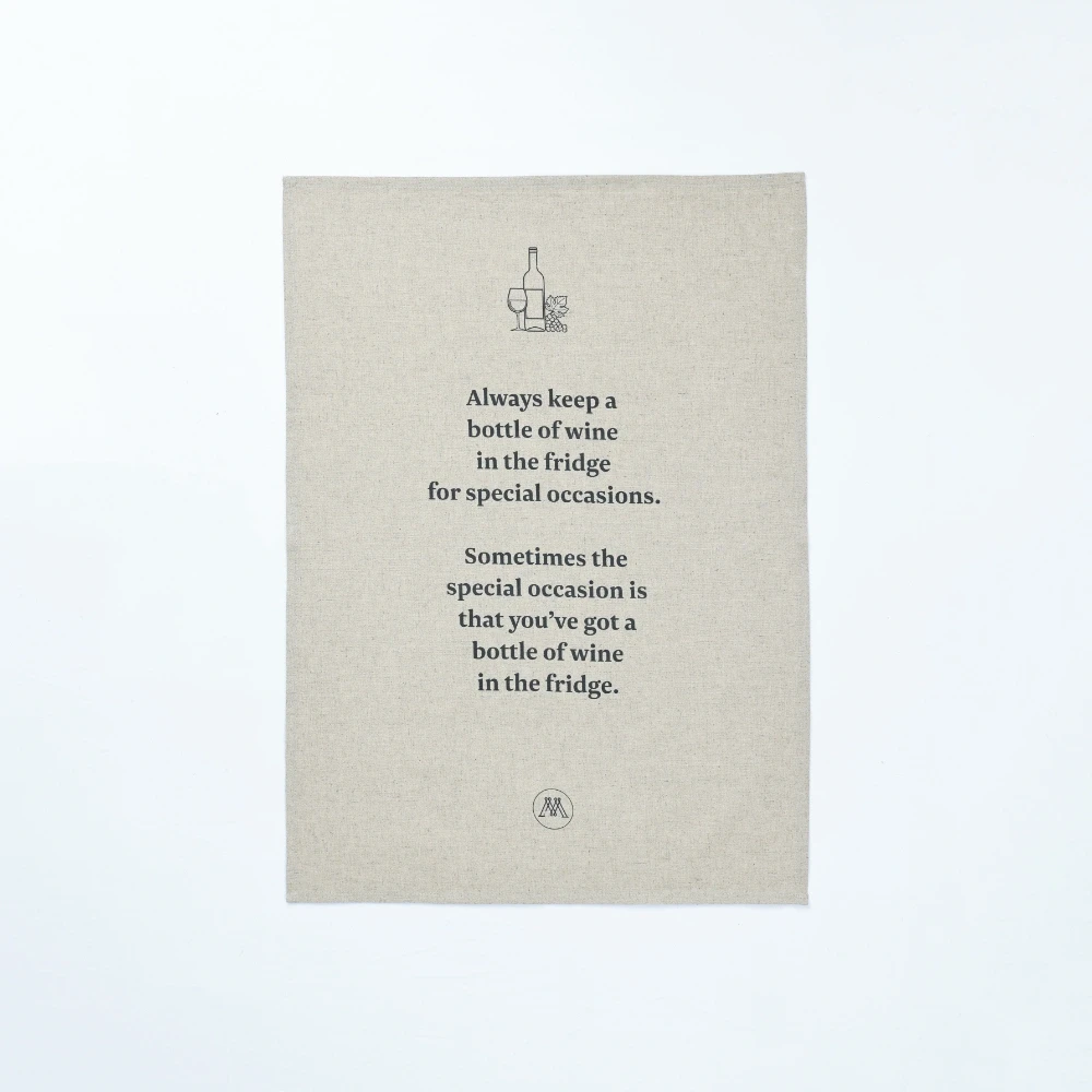 MM Linen Dry Humour Wine Not Teatowel