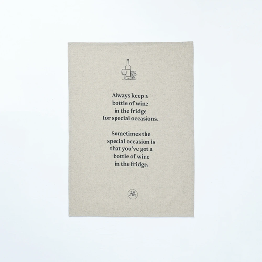 MM Linen Dry Humour Wine Not Teatowel
