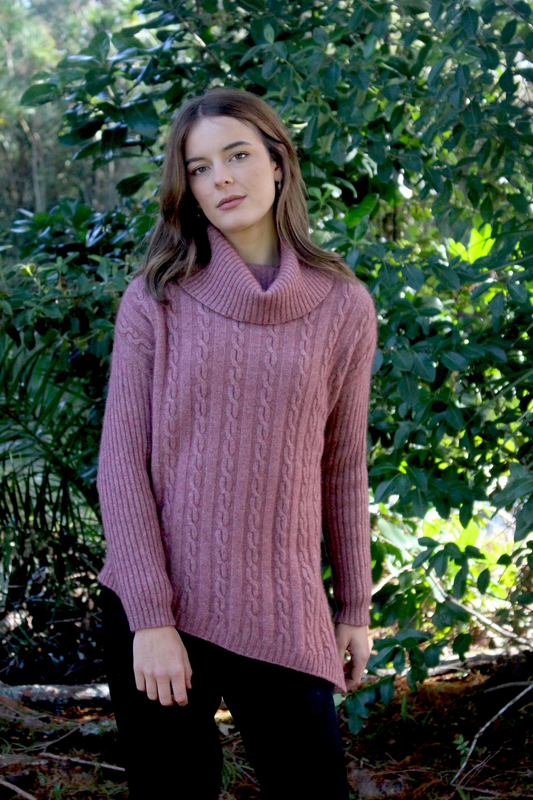 Lothlorian Possum Merino Dimension Jumper - Pink