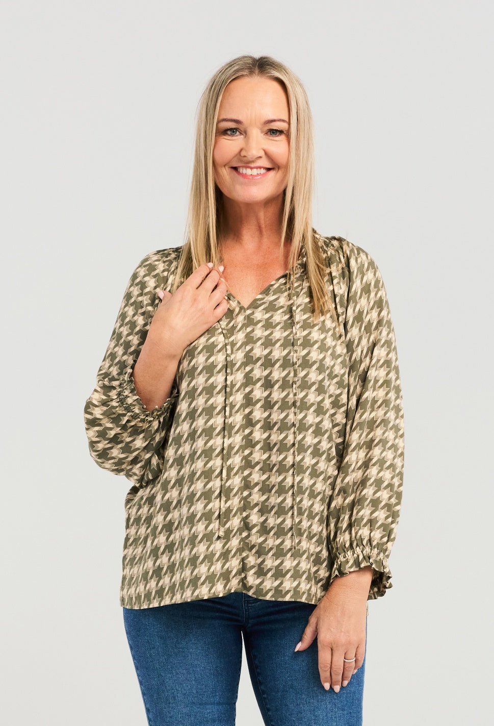 Zafina Keira Top - Chevron